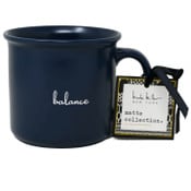 Wholesale - Camper Mug with Debossed "Balance" Nicole Miller C/P 36, UPC: 195010091121